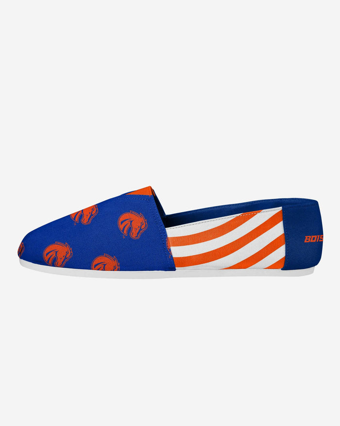 Boise State Broncos Womens Stripe Canvas Shoe FOCO S - FOCO.com