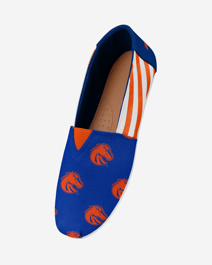 Boise State Broncos Womens Stripe Canvas Shoe FOCO - FOCO.com