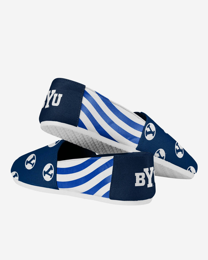 BYU Cougars Womens Stripe Canvas Shoe FOCO - FOCO.com