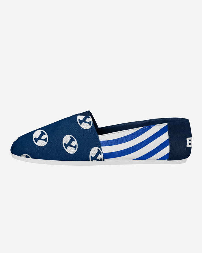 BYU Cougars Womens Stripe Canvas Shoe FOCO S - FOCO.com