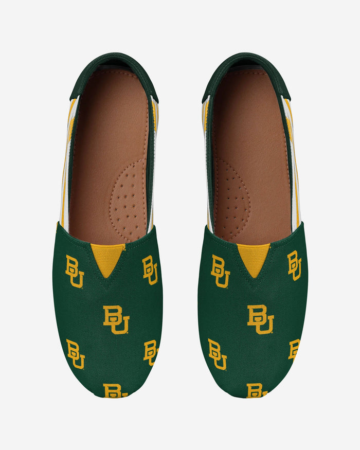 Baylor Bears Womens Stripe Canvas Shoe FOCO - FOCO.com