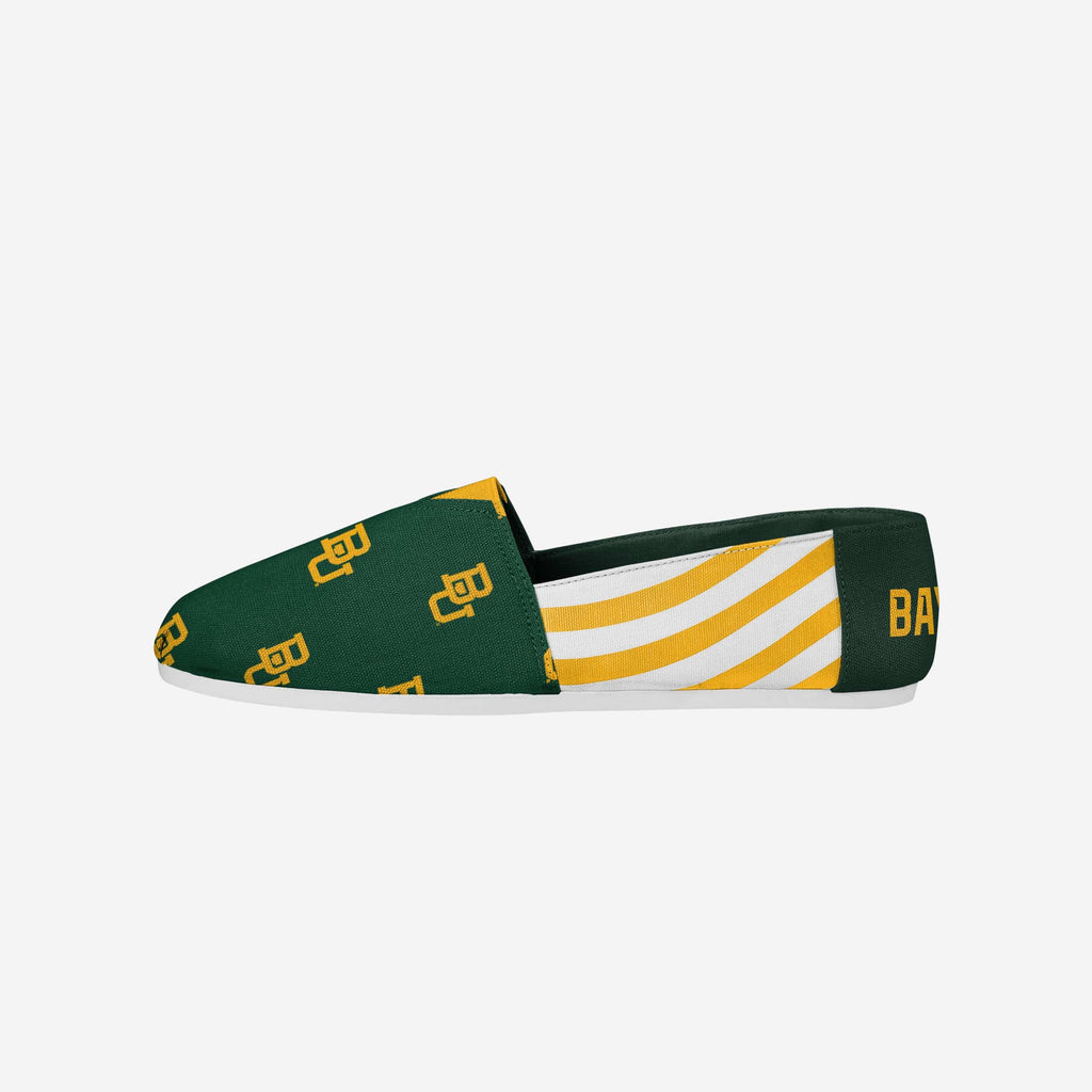 Baylor Bears Womens Stripe Canvas Shoe FOCO S - FOCO.com