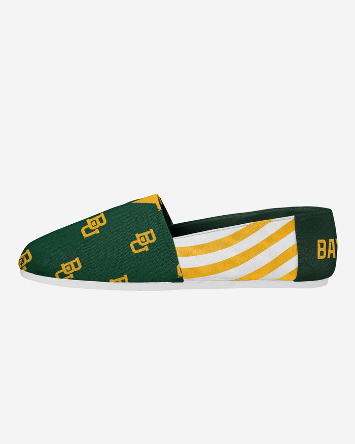 Baylor Bears Womens Stripe Canvas Shoe FOCO S - FOCO.com