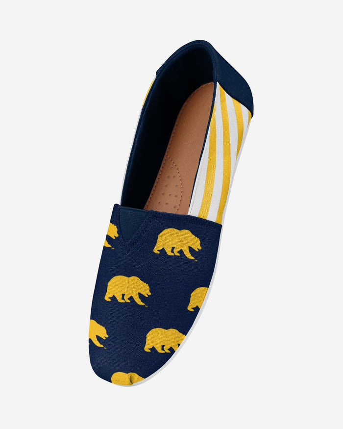 California Bears Womens Stripe Canvas Shoe FOCO - FOCO.com