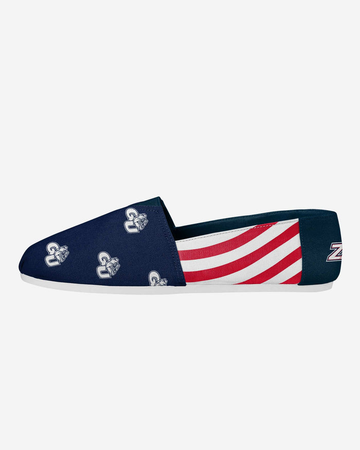 Gonzaga Bulldogs Womens Stripe Canvas Shoe FOCO S - FOCO.com