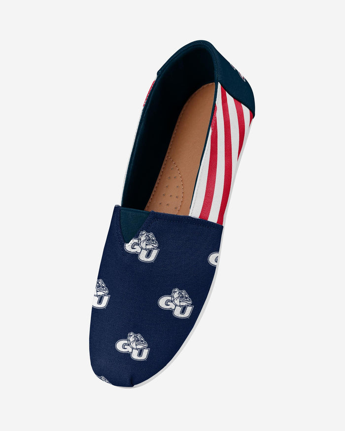 Gonzaga Bulldogs Womens Stripe Canvas Shoe FOCO - FOCO.com