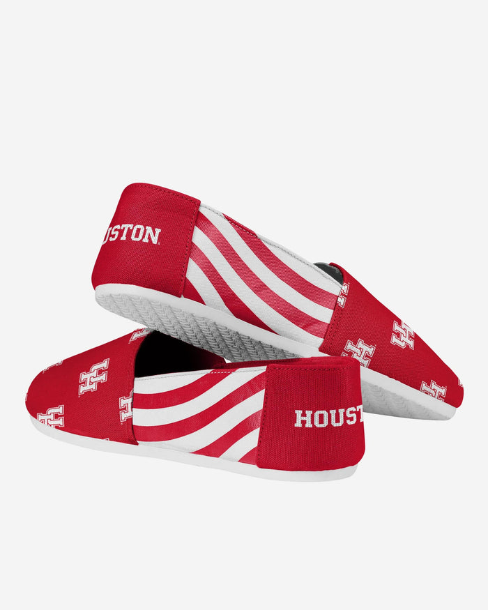 Houston Cougars Womens Stripe Canvas Shoe FOCO - FOCO.com