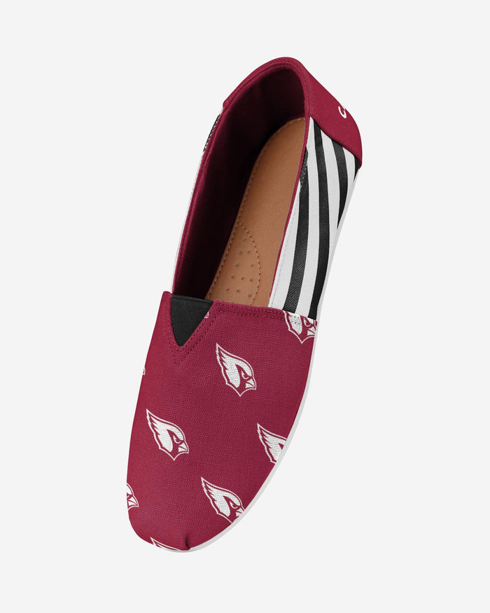 Arizona Cardinals Womens Stripe Canvas Shoe FOCO - FOCO.com