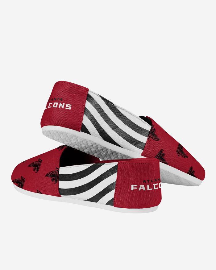 Atlanta Falcons Womens Stripe Canvas Shoe FOCO - FOCO.com