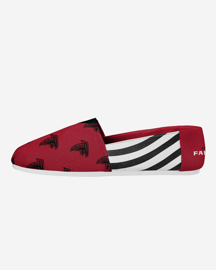 Atlanta Falcons Womens Stripe Canvas Shoe FOCO S - FOCO.com