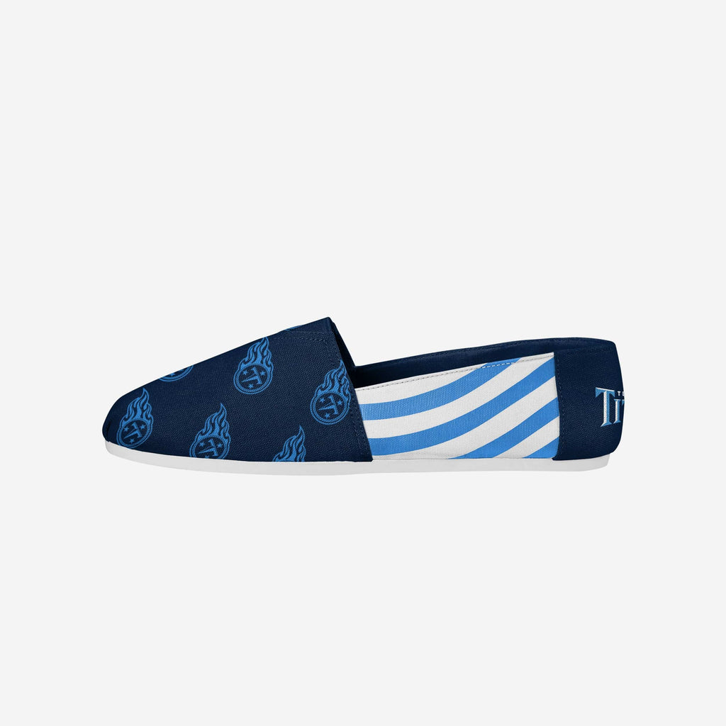 Tennessee Titans Womens Stripe Canvas Shoe FOCO S - FOCO.com