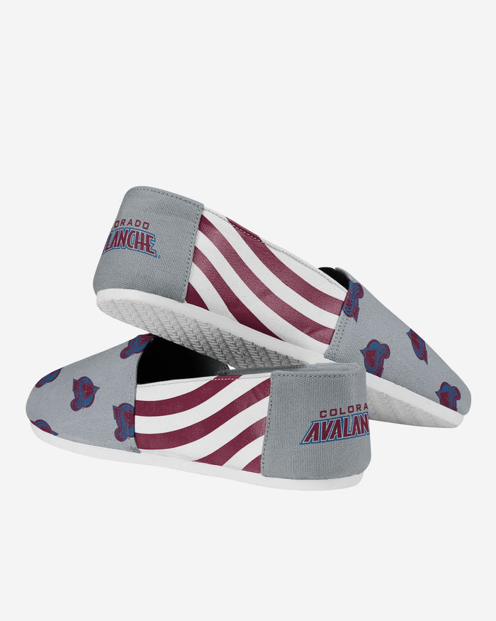 Colorado Avalanche Womens Stripe Canvas Shoe FOCO - FOCO.com