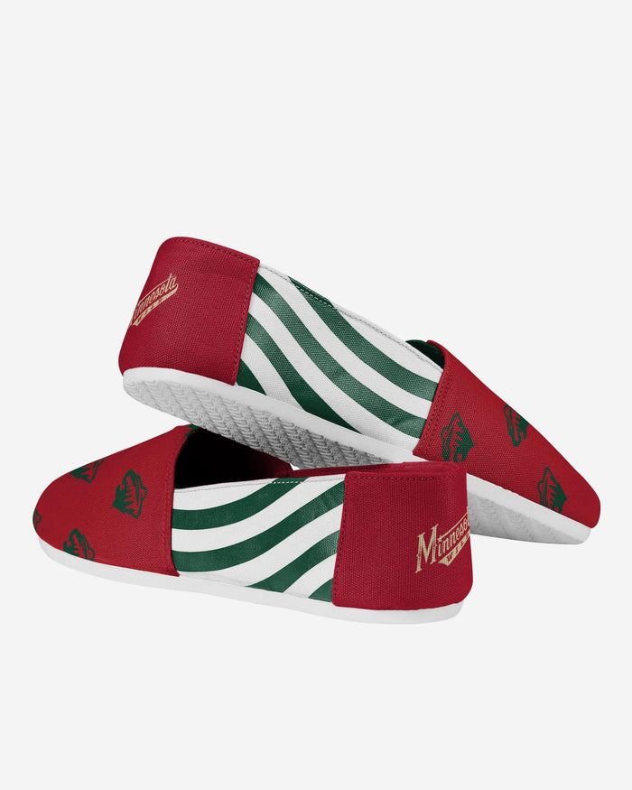 Minnesota Wild Womens Stripe Canvas Shoe FOCO - FOCO.com