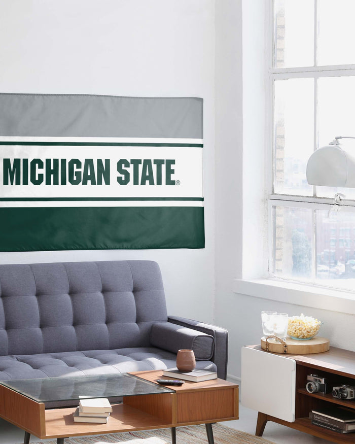 Michigan State Spartans Horizontal Flag FOCO - FOCO.com