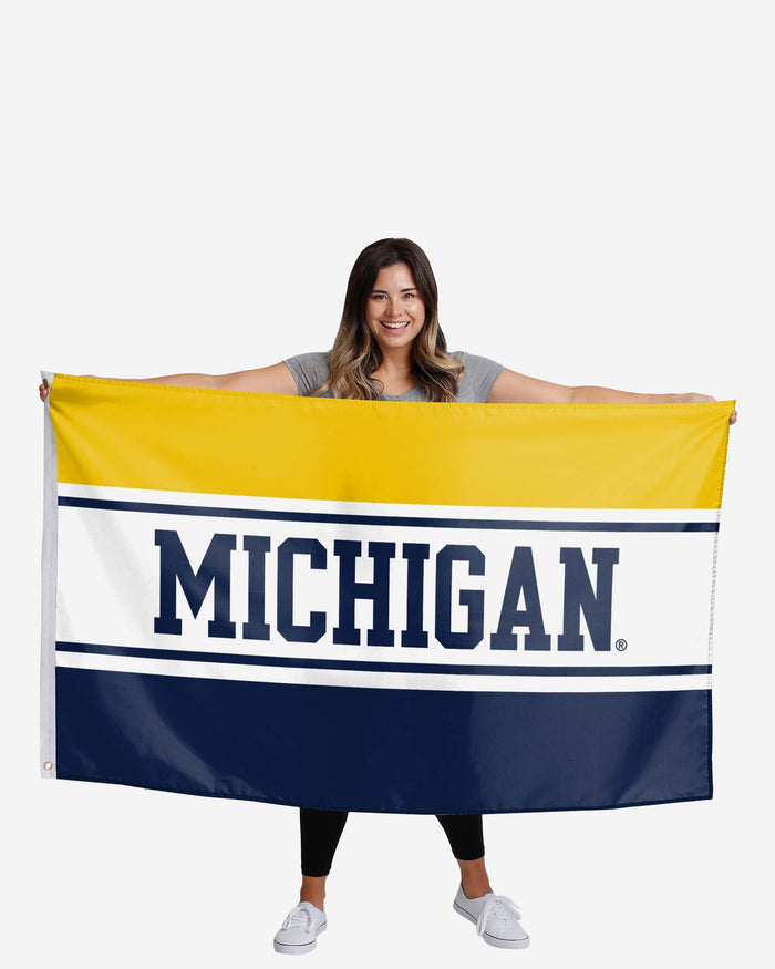 Michigan Wolverines Horizontal Flag FOCO - FOCO.com