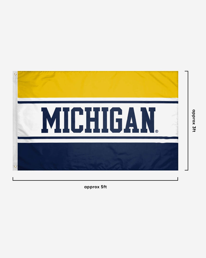 Michigan Wolverines Horizontal Flag FOCO - FOCO.com