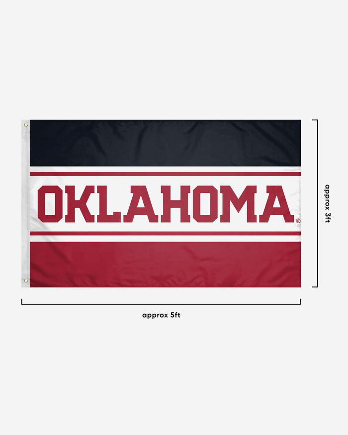 Oklahoma Sooners Horizontal Flag FOCO - FOCO.com