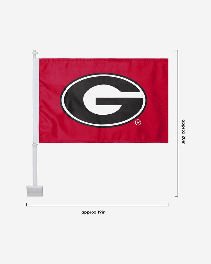 Georgia Bulldogs 2 Pack Solid Car Flag FOCO - FOCO.com