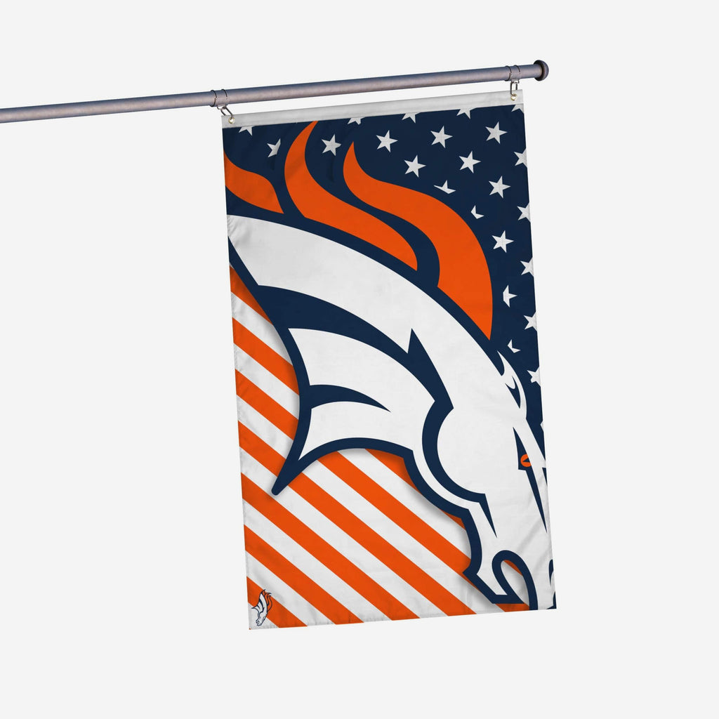 Denver Broncos Big Logo Americana Horizontal Flag FOCO - FOCO.com