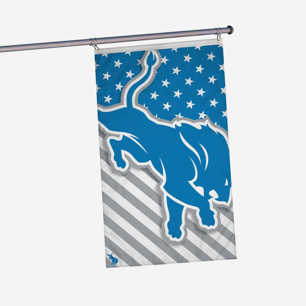 Detroit Lions Big Logo Americana Horizontal Flag FOCO - FOCO.com