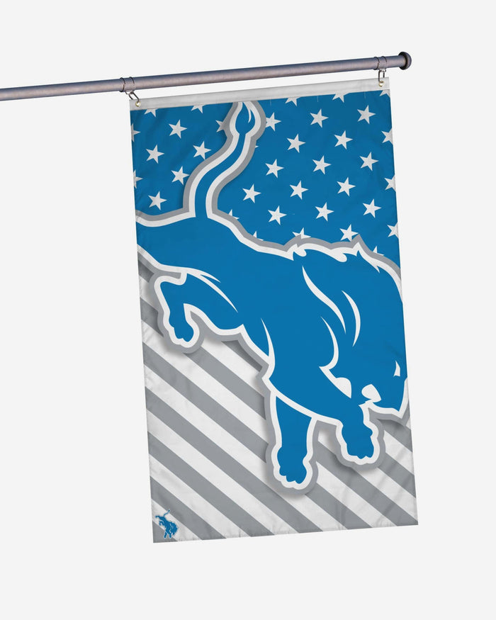 Detroit Lions Big Logo Americana Horizontal Flag FOCO - FOCO.com