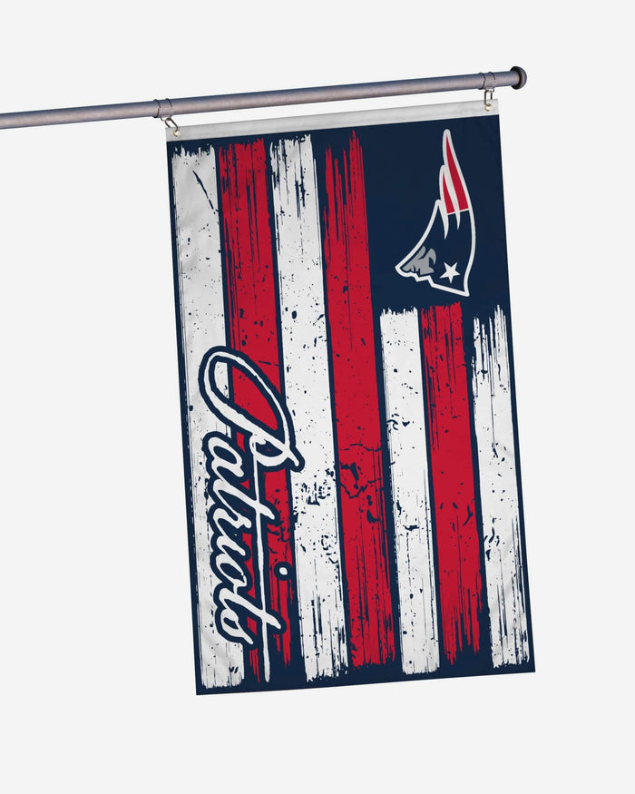 New England Patriots Brushstroke Americana Horizontal Flag FOCO - FOCO.com