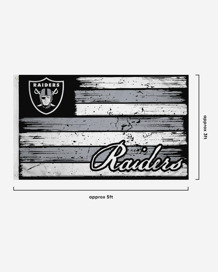 Las Vegas Raiders Brushstroke Americana Horizontal Flag FOCO - FOCO.com