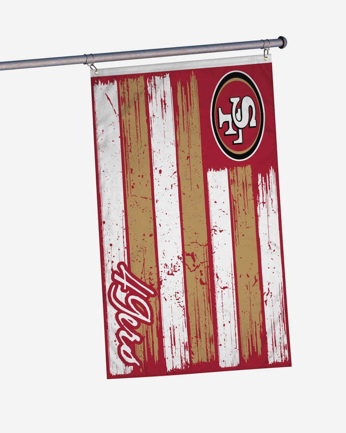 San Francisco 49ers Brushstroke Americana Horizontal Flag FOCO - FOCO.com