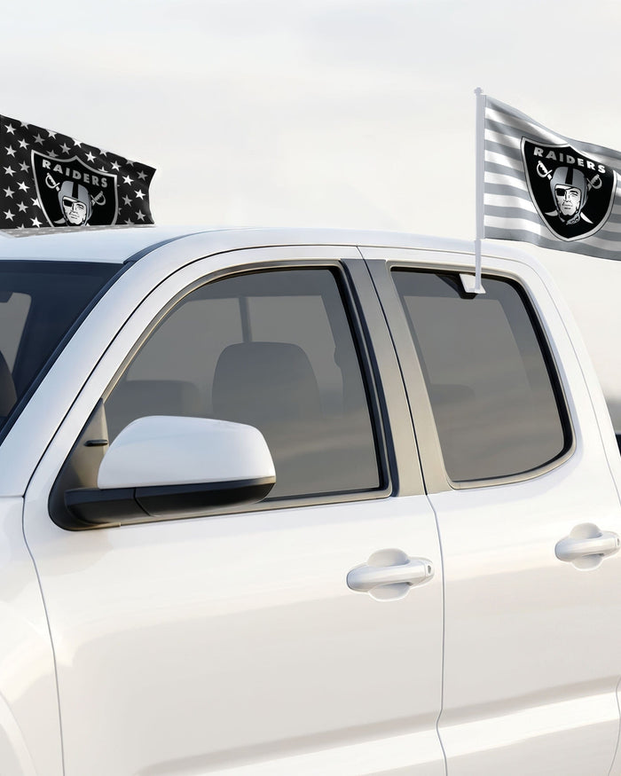 Las Vegas Raiders 2 Pack Solid Americana Car Flag FOCO - FOCO.com