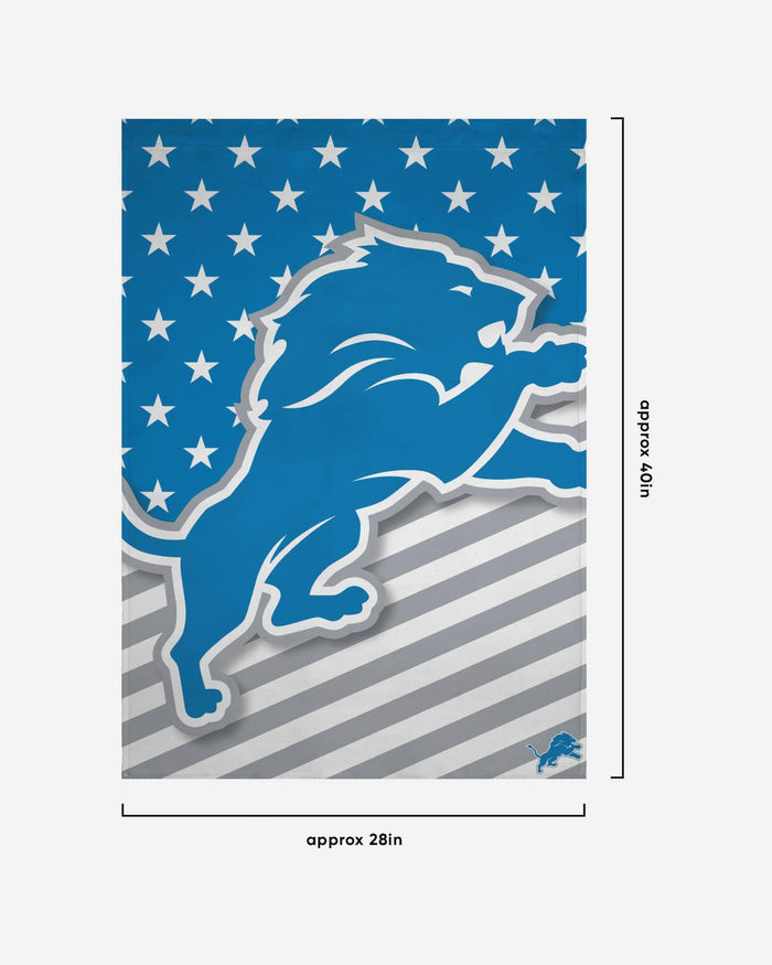 Detroit Lions Big Logo Americana Vertical Flag FOCO - FOCO.com