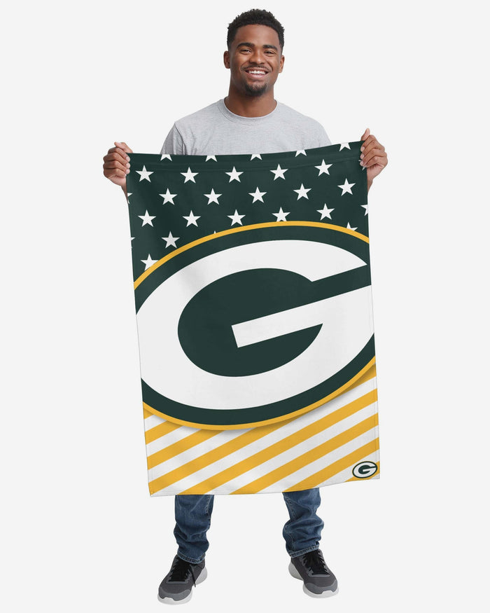 Green Bay Packers Big Logo Americana Vertical Flag FOCO - FOCO.com