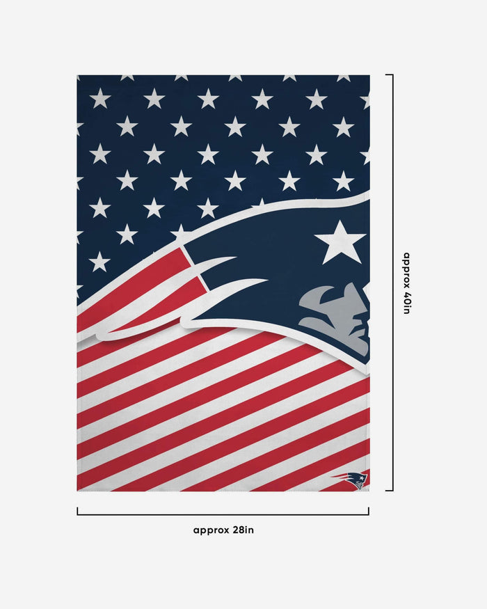 New England Patriots Big Logo Americana Vertical Flag FOCO - FOCO.com