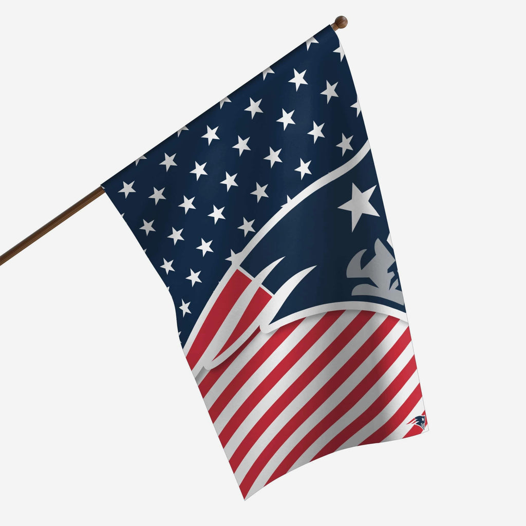 New England Patriots Big Logo Americana Vertical Flag FOCO - FOCO.com