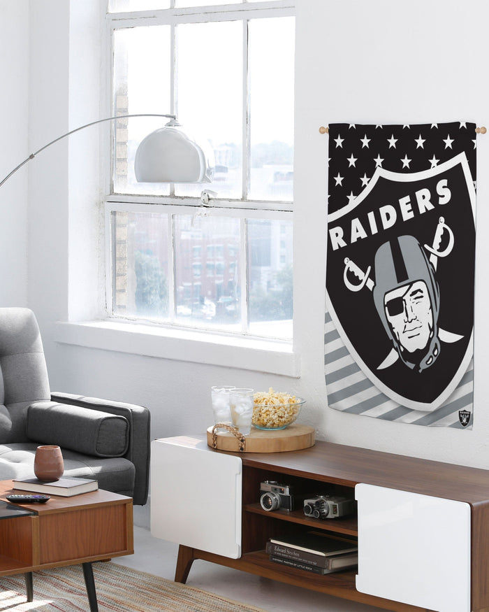 Las Vegas Raiders Big Logo Americana Vertical Flag FOCO - FOCO.com