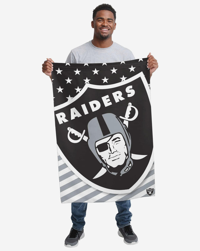 Las Vegas Raiders Big Logo Americana Vertical Flag FOCO - FOCO.com