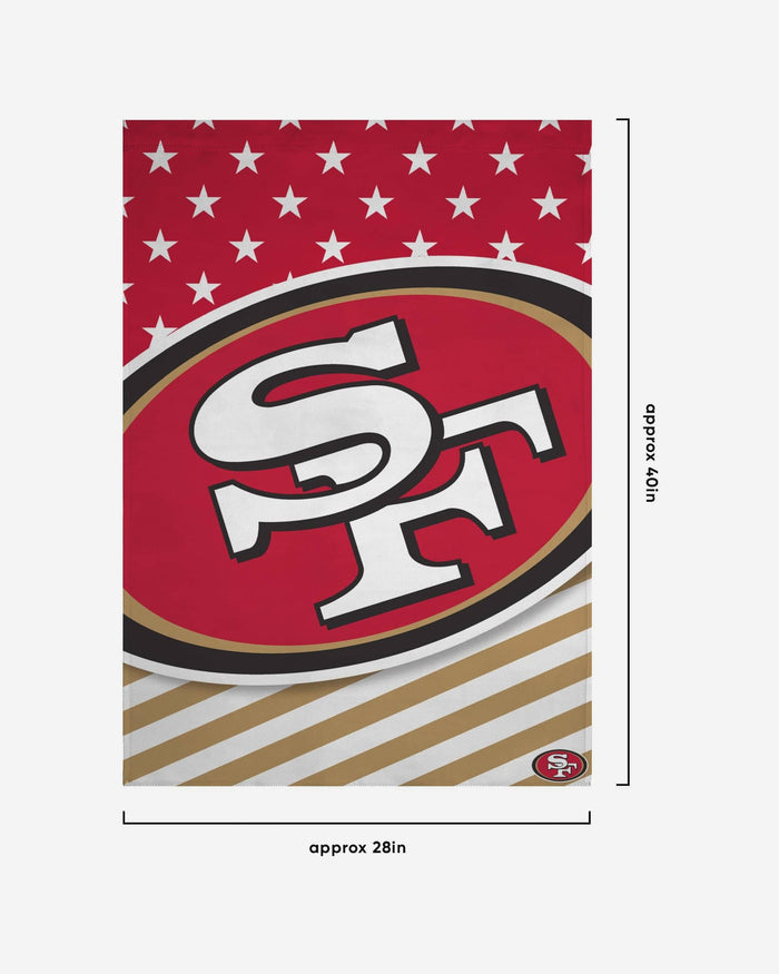 San Francisco 49ers Big Logo Americana Vertical Flag FOCO - FOCO.com