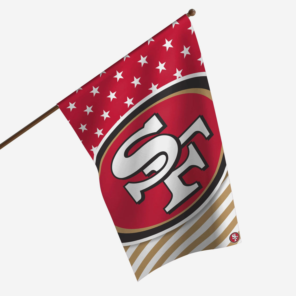San Francisco 49ers Big Logo Americana Vertical Flag FOCO - FOCO.com