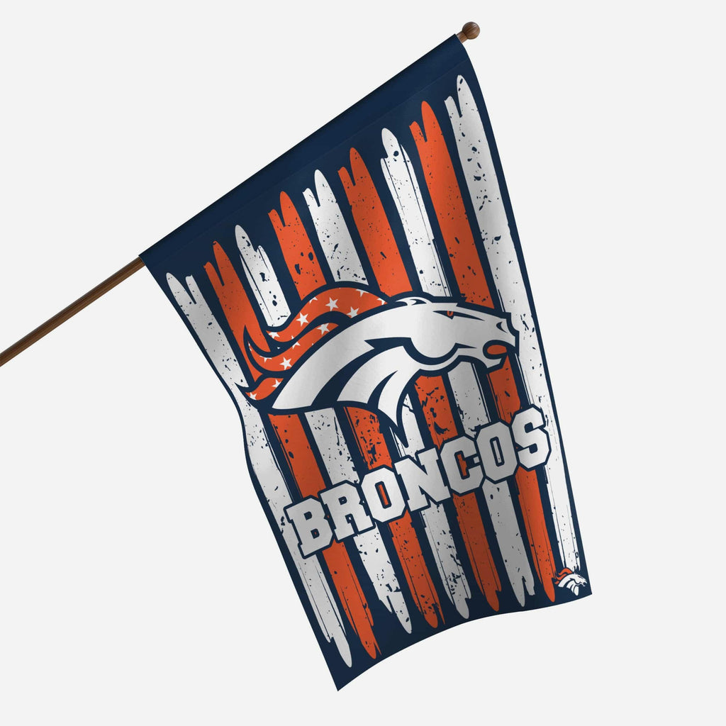 Denver Broncos Brushstroke Americana Vertical Flag FOCO - FOCO.com