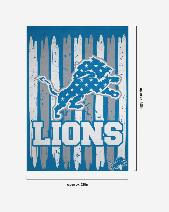 Detroit Lions Brushstroke Americana Vertical Flag FOCO - FOCO.com