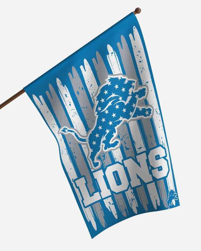 Detroit Lions Brushstroke Americana Vertical Flag FOCO - FOCO.com