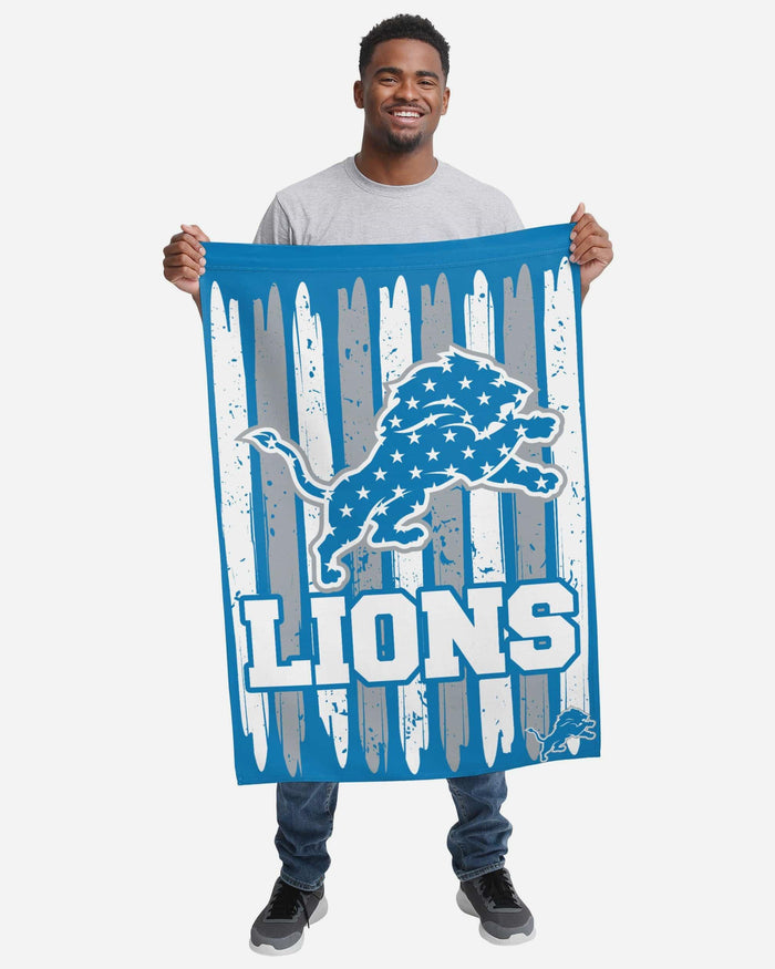 Detroit Lions Brushstroke Americana Vertical Flag FOCO - FOCO.com