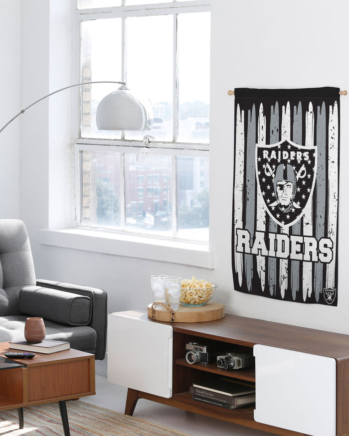 Las Vegas Raiders Brushstroke Americana Vertical Flag FOCO - FOCO.com