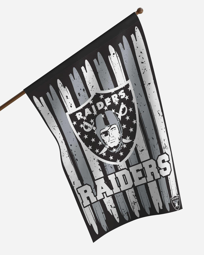 Las Vegas Raiders Brushstroke Americana Vertical Flag FOCO - FOCO.com