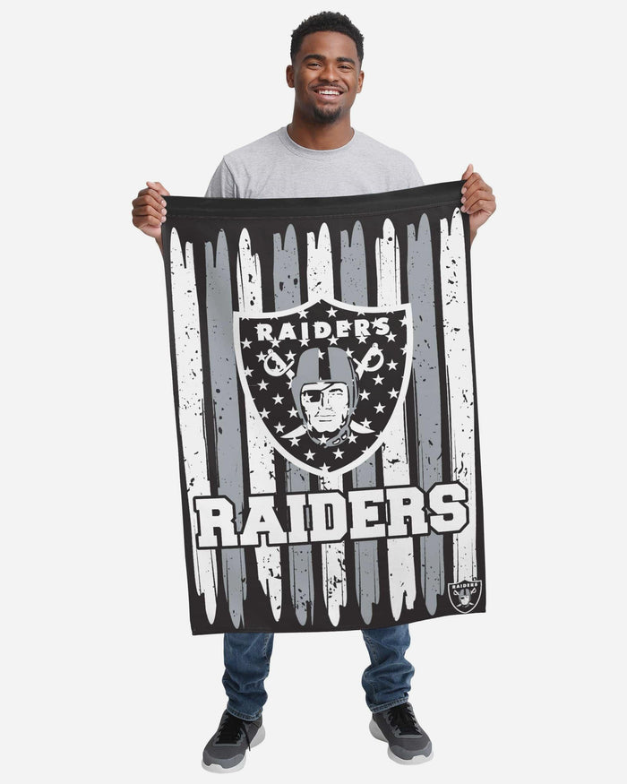 Las Vegas Raiders Brushstroke Americana Vertical Flag FOCO - FOCO.com