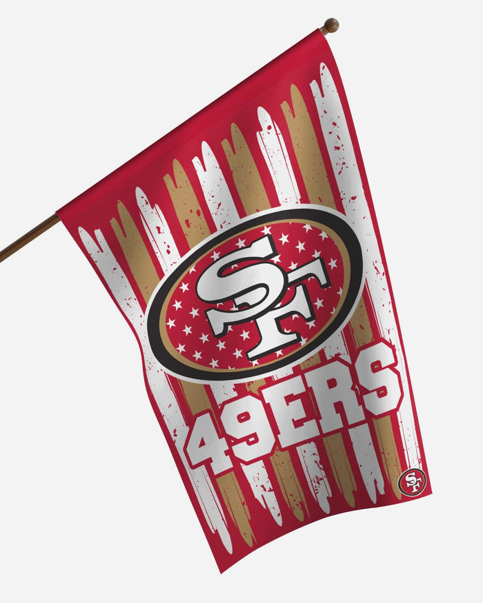 San Francisco 49ers Brushstroke Americana Vertical Flag FOCO - FOCO.com