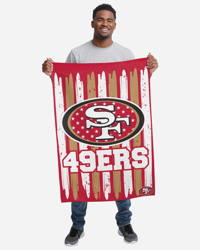 San Francisco 49ers Brushstroke Americana Vertical Flag FOCO - FOCO.com