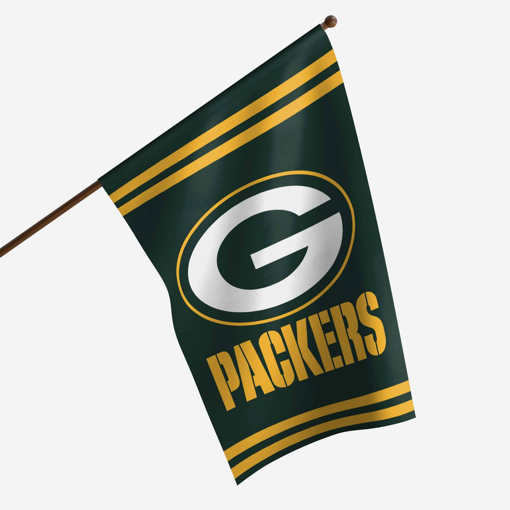 Green Bay Packers Big Logo Vertical Flag FOCO - FOCO.com