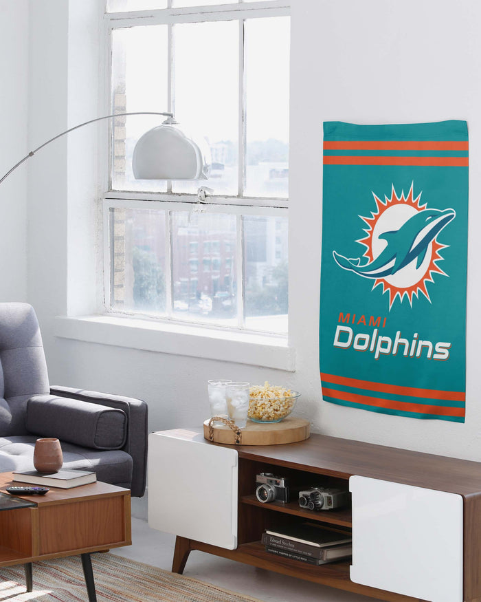 Miami Dolphins Big Logo Vertical Flag FOCO - FOCO.com