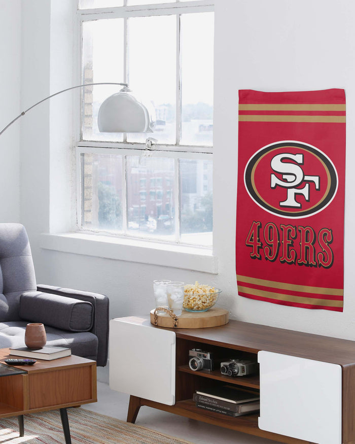 San Francisco 49ers Big Logo Vertical Flag FOCO - FOCO.com