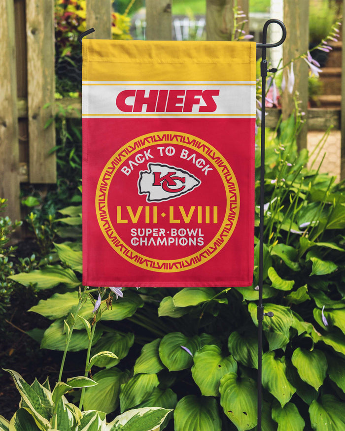 Kansas City Chiefs Super Bowl LVIII Champions Garden Flag FOCO - FOCO.com